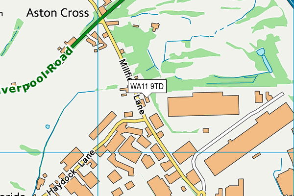 WA11 9TD map - OS VectorMap District (Ordnance Survey) WA11 9TD map - OS VectorMap District (Ordnance Survey)
