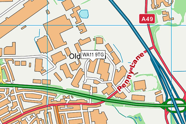 WA11 9TG map - OS VectorMap District (Ordnance Survey) WA11 9TG map - OS VectorMap District (Ordnance Survey)
