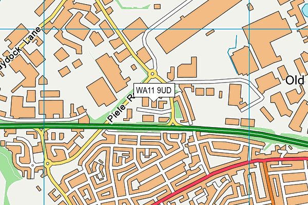 WA11 9UD map - OS VectorMap District (Ordnance Survey) WA11 9UD map - OS VectorMap District (Ordnance Survey)