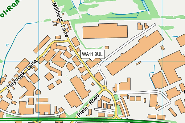 WA11 9UL map - OS VectorMap District (Ordnance Survey) WA11 9UL map - OS VectorMap District (Ordnance Survey)