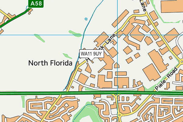 WA11 9UY map - OS VectorMap District (Ordnance Survey)