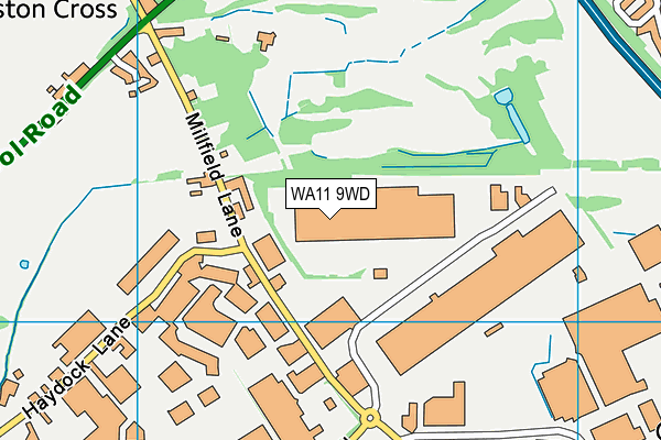 WA11 9WD map - OS VectorMap District (Ordnance Survey) WA11 9WD map - OS VectorMap District (Ordnance Survey)