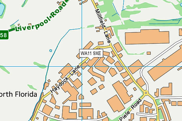 WA11 9XE map - OS VectorMap District (Ordnance Survey) WA11 9XE map - OS VectorMap District (Ordnance Survey)