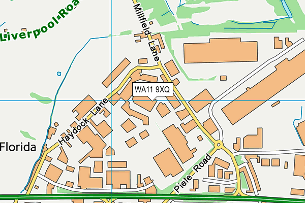 WA11 9XQ map - OS VectorMap District (Ordnance Survey) WA11 9XQ map - OS VectorMap District (Ordnance Survey)