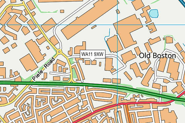 WA11 9XW map - OS VectorMap District (Ordnance Survey) WA11 9XW map - OS VectorMap District (Ordnance Survey)