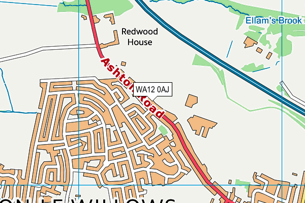 WA12 0AJ map - OS VectorMap District (Ordnance Survey) WA12 0AJ map - OS VectorMap District (Ordnance Survey)