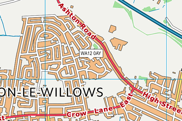 WA12 0AY map - OS VectorMap District (Ordnance Survey) WA12 0AY map - OS VectorMap District (Ordnance Survey)