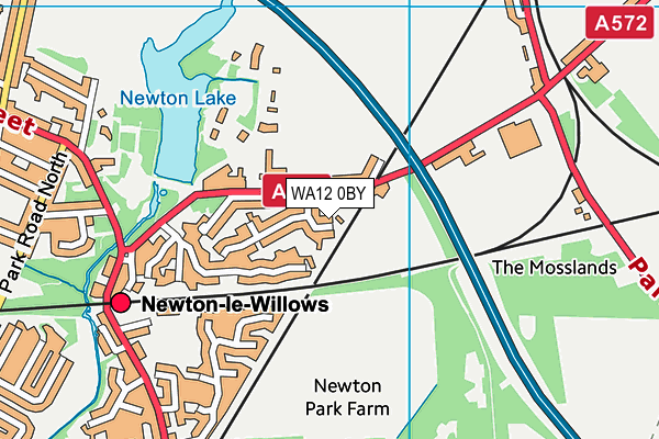 WA12 0BY map - OS VectorMap District (Ordnance Survey)