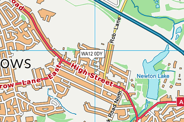 WA12 0DY map - OS VectorMap District (Ordnance Survey)