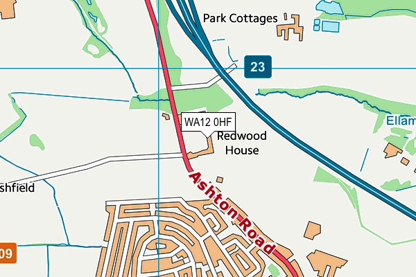 WA12 0HF map - OS VectorMap District (Ordnance Survey) WA12 0HF map - OS VectorMap District (Ordnance Survey)
