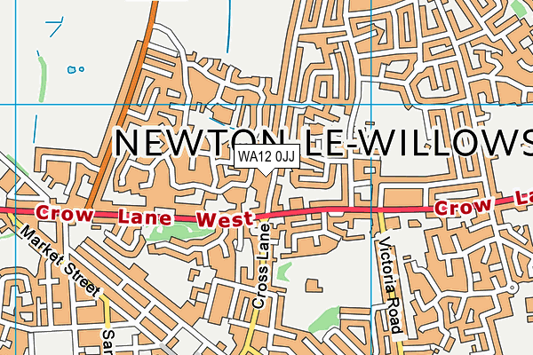 WA12 0JJ map - OS VectorMap District (Ordnance Survey)