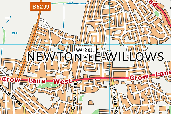WA12 0JL map - OS VectorMap District (Ordnance Survey)