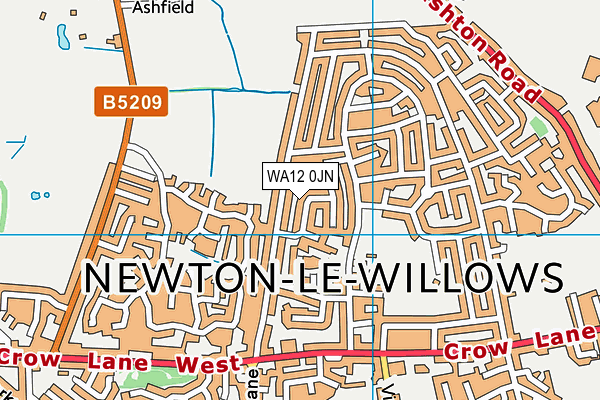 WA12 0JN map - OS VectorMap District (Ordnance Survey) WA12 0JN map - OS VectorMap District (Ordnance Survey)