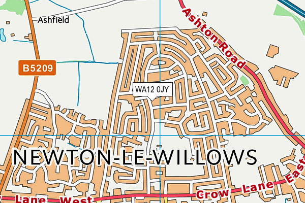 WA12 0JY map - OS VectorMap District (Ordnance Survey)