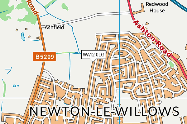 WA12 0LG map - OS VectorMap District (Ordnance Survey)