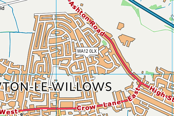 WA12 0LX map - OS VectorMap District (Ordnance Survey) WA12 0LX map - OS VectorMap District (Ordnance Survey)