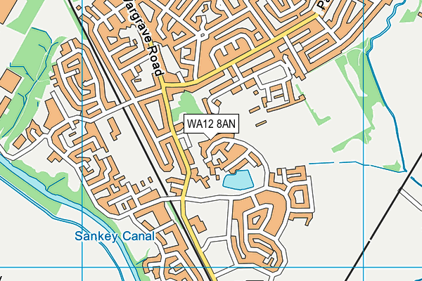 WA12 8AN map - OS VectorMap District (Ordnance Survey) WA12 8AN map - OS VectorMap District (Ordnance Survey)