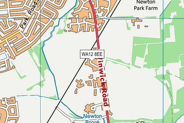 WA12 8EE map - OS VectorMap District (Ordnance Survey) WA12 8EE map - OS VectorMap District (Ordnance Survey)