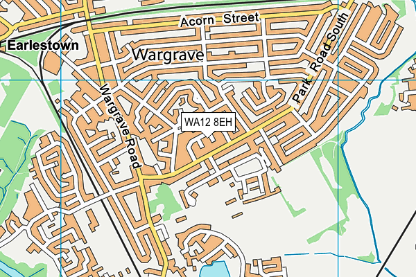 WA12 8EH map - OS VectorMap District (Ordnance Survey) WA12 8EH map - OS VectorMap District (Ordnance Survey)