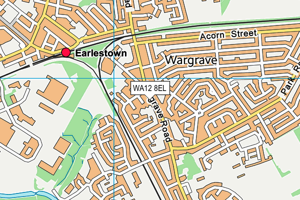 WA12 8EL map - OS VectorMap District (Ordnance Survey) WA12 8EL map - OS VectorMap District (Ordnance Survey)