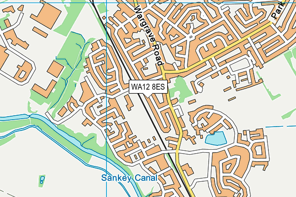 WA12 8ES map - OS VectorMap District (Ordnance Survey) WA12 8ES map - OS VectorMap District (Ordnance Survey)