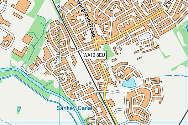 WA12 8EU map - OS VectorMap District (Ordnance Survey) WA12 8EU map - OS VectorMap District (Ordnance Survey)
