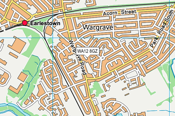 WA12 8GZ map - OS VectorMap District (Ordnance Survey) WA12 8GZ map - OS VectorMap District (Ordnance Survey)