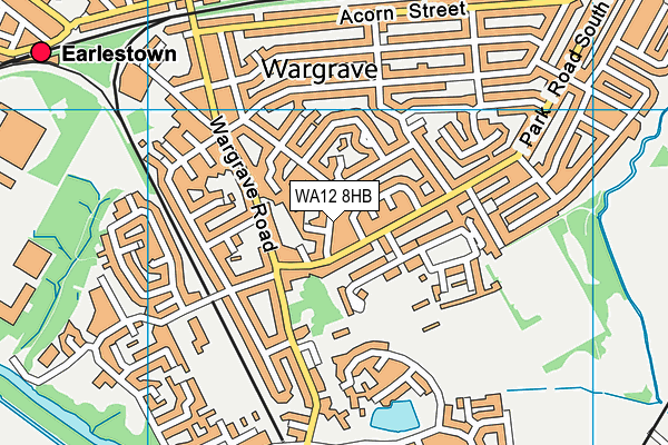 WA12 8HB map - OS VectorMap District (Ordnance Survey) WA12 8HB map - OS VectorMap District (Ordnance Survey)