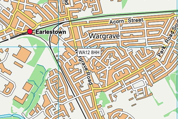 WA12 8HH map - OS VectorMap District (Ordnance Survey) WA12 8HH map - OS VectorMap District (Ordnance Survey)