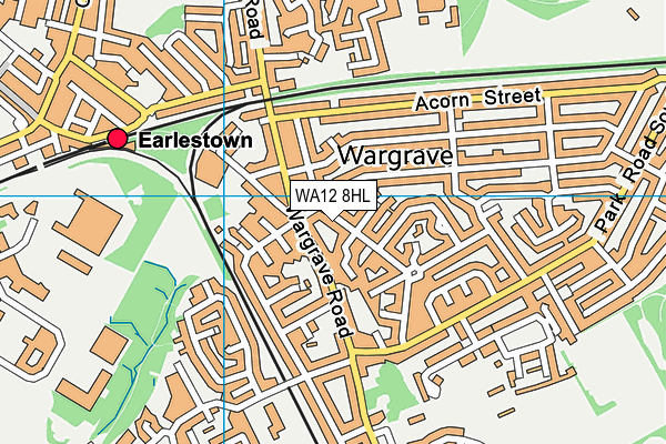WA12 8HL map - OS VectorMap District (Ordnance Survey) WA12 8HL map - OS VectorMap District (Ordnance Survey)
