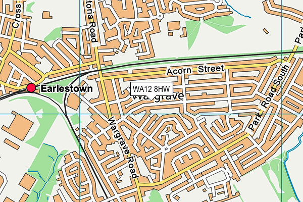 WA12 8HW map - OS VectorMap District (Ordnance Survey) WA12 8HW map - OS VectorMap District (Ordnance Survey)