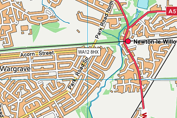 WA12 8HX map - OS VectorMap District (Ordnance Survey) WA12 8HX map - OS VectorMap District (Ordnance Survey)