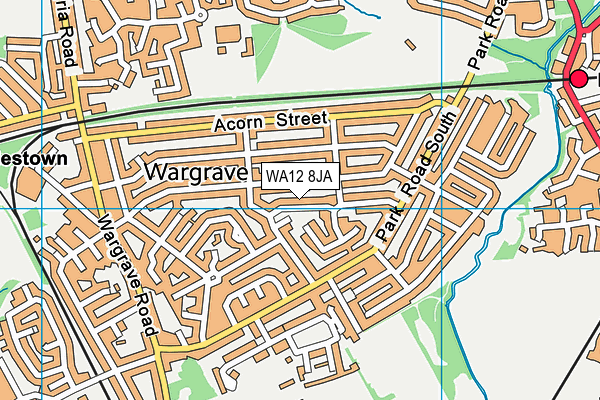 WA12 8JA map - OS VectorMap District (Ordnance Survey) WA12 8JA map - OS VectorMap District (Ordnance Survey)