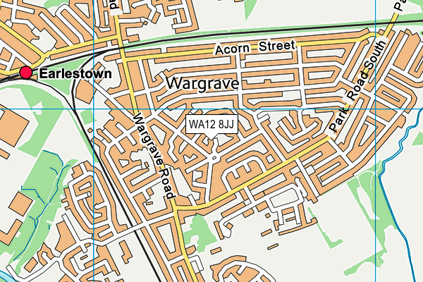 WA12 8JJ map - OS VectorMap District (Ordnance Survey) WA12 8JJ map - OS VectorMap District (Ordnance Survey)