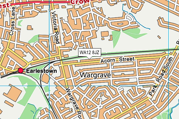 WA12 8JZ map - OS VectorMap District (Ordnance Survey) WA12 8JZ map - OS VectorMap District (Ordnance Survey)