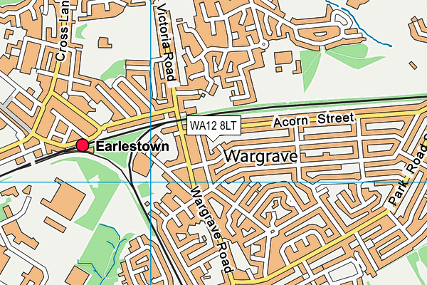 WA12 8LT map - OS VectorMap District (Ordnance Survey) WA12 8LT map - OS VectorMap District (Ordnance Survey)