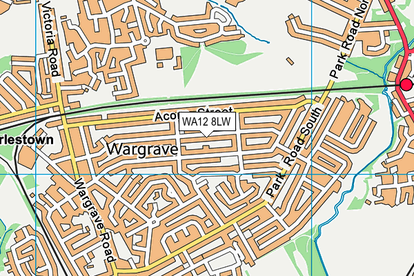 WA12 8LW map - OS VectorMap District (Ordnance Survey) WA12 8LW map - OS VectorMap District (Ordnance Survey)