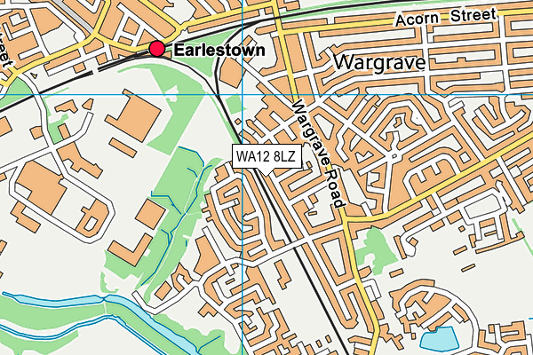 WA12 8LZ map - OS VectorMap District (Ordnance Survey) WA12 8LZ map - OS VectorMap District (Ordnance Survey)