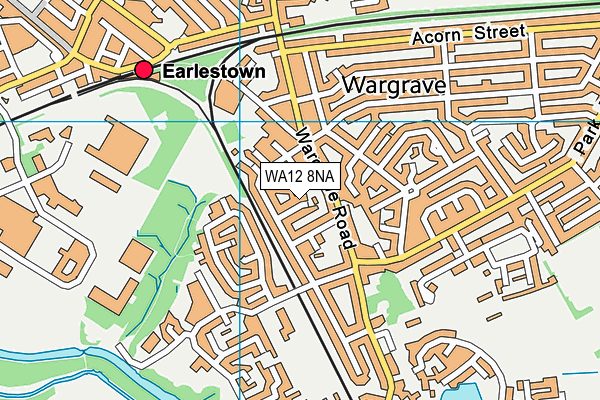 WA12 8NA map - OS VectorMap District (Ordnance Survey)