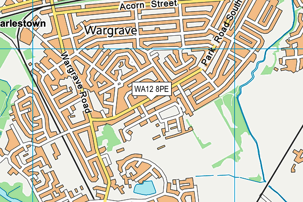 WA12 8PE map - OS VectorMap District (Ordnance Survey) WA12 8PE map - OS VectorMap District (Ordnance Survey)