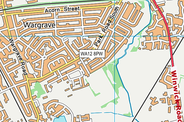 WA12 8PW map - OS VectorMap District (Ordnance Survey) WA12 8PW map - OS VectorMap District (Ordnance Survey)
