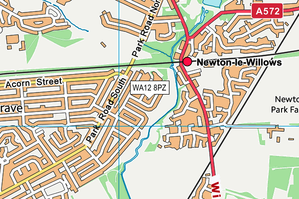 WA12 8PZ map - OS VectorMap District (Ordnance Survey)