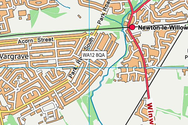 WA12 8QA map - OS VectorMap District (Ordnance Survey) WA12 8QA map - OS VectorMap District (Ordnance Survey)