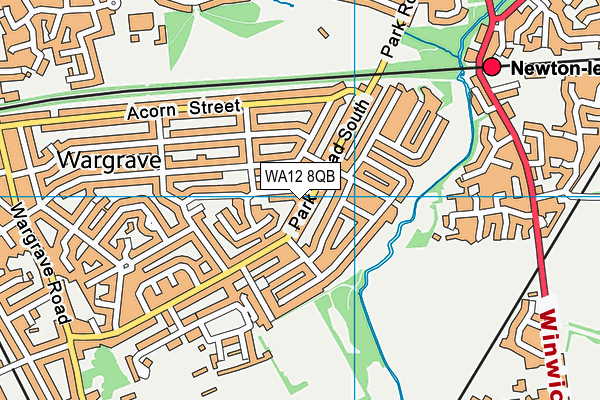 WA12 8QB map - OS VectorMap District (Ordnance Survey)
