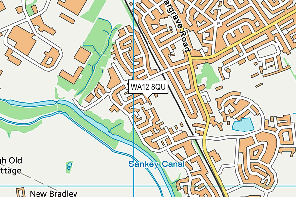 WA12 8QU map - OS VectorMap District (Ordnance Survey) WA12 8QU map - OS VectorMap District (Ordnance Survey)