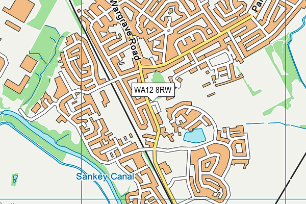 WA12 8RW map - OS VectorMap District (Ordnance Survey) WA12 8RW map - OS VectorMap District (Ordnance Survey)