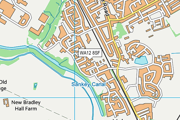 WA12 8SF map - OS VectorMap District (Ordnance Survey) WA12 8SF map - OS VectorMap District (Ordnance Survey)