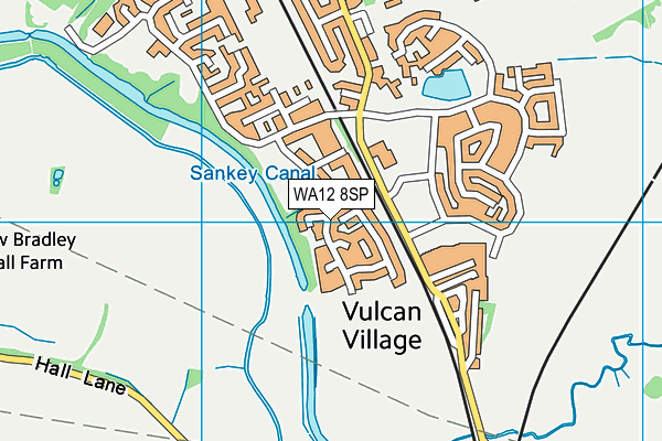 WA12 8SP map - OS VectorMap District (Ordnance Survey) WA12 8SP map - OS VectorMap District (Ordnance Survey)