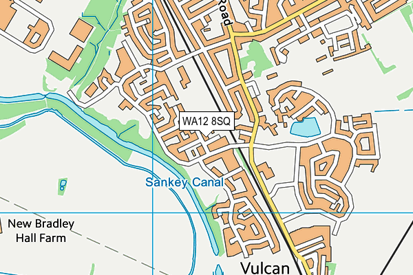 WA12 8SQ map - OS VectorMap District (Ordnance Survey) WA12 8SQ map - OS VectorMap District (Ordnance Survey)