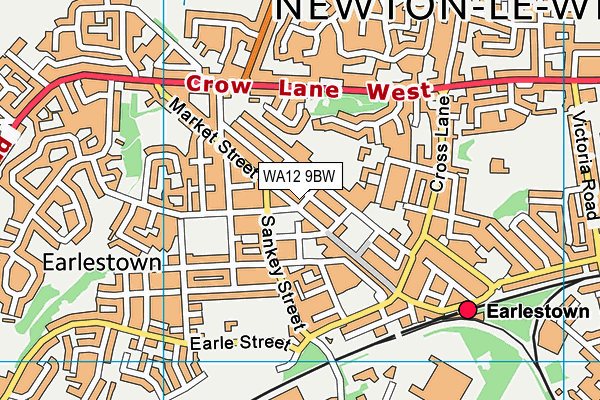 WA12 9BW map - OS VectorMap District (Ordnance Survey)